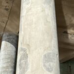 Fully repaired foundation column close up